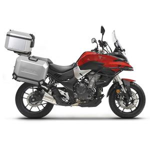 Complete set of aluminum cases SHAD TERRA, 55L topcase + 36L / 36L side cases, including mounting kit and plate SHAD Voge 500DS / 500DSX