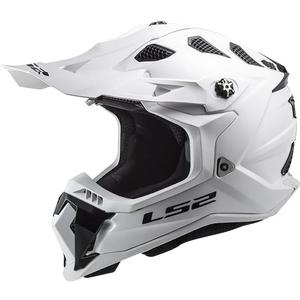 Motocross Helm LS2 MX700 Subverter Single Mono 06 weiß glänzend