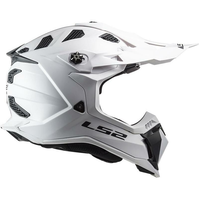 Motocross Helm LS2 MX700 Subverter Single Mono 06 weiß glänzend