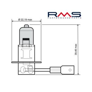 Žárovka RMS 12V 55W, H3 modrá