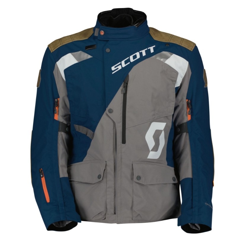 Motorradjacke SCOTT Dualraid Dryo grau-blau verlängert