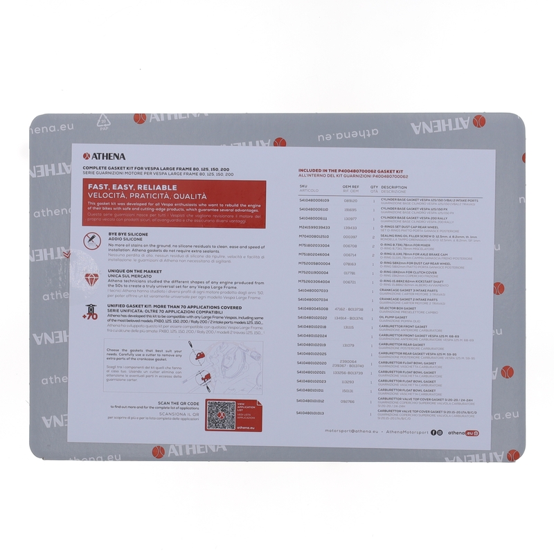 Complete Gasket Kit ATHENA with O-Rings (Engine oil seals not included)