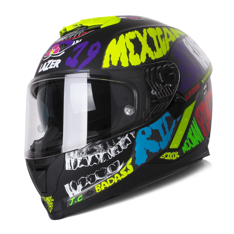 Integral Motorradhelm Lazer Rafale Evo Mexicana multicolor