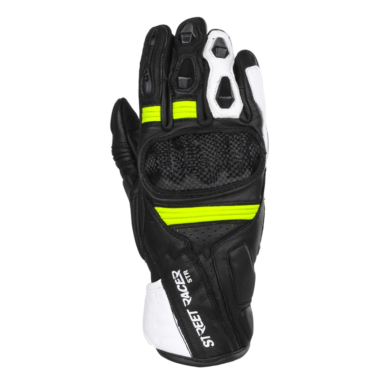 Damen Motorradhandschuhe Street Racer STR schwarz-fluo gelb