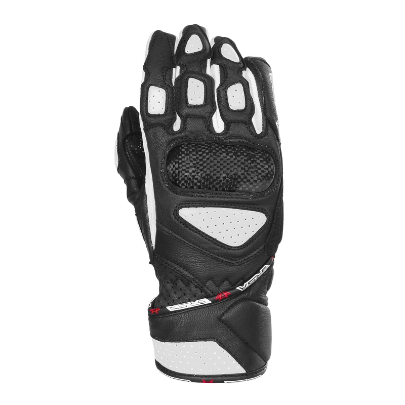 Damen-Motorradhandschuhe RSA RX2 schwarz-weiß