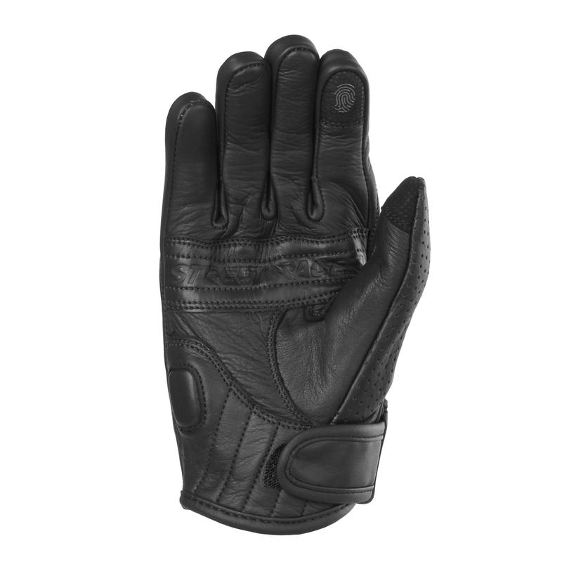 Motorradhandschuhe Street Racer Striker 2 schwarz perforiert