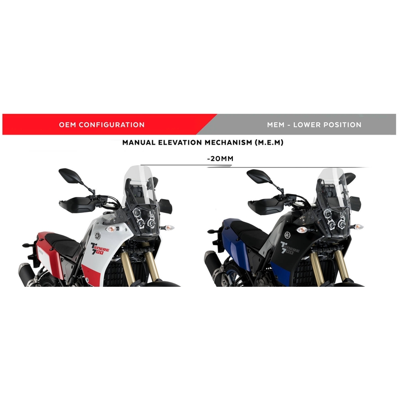 manuelle Reglersystem PUIG schwarz für YAMAHA XTZ 700 Tenere 700 2019-2024