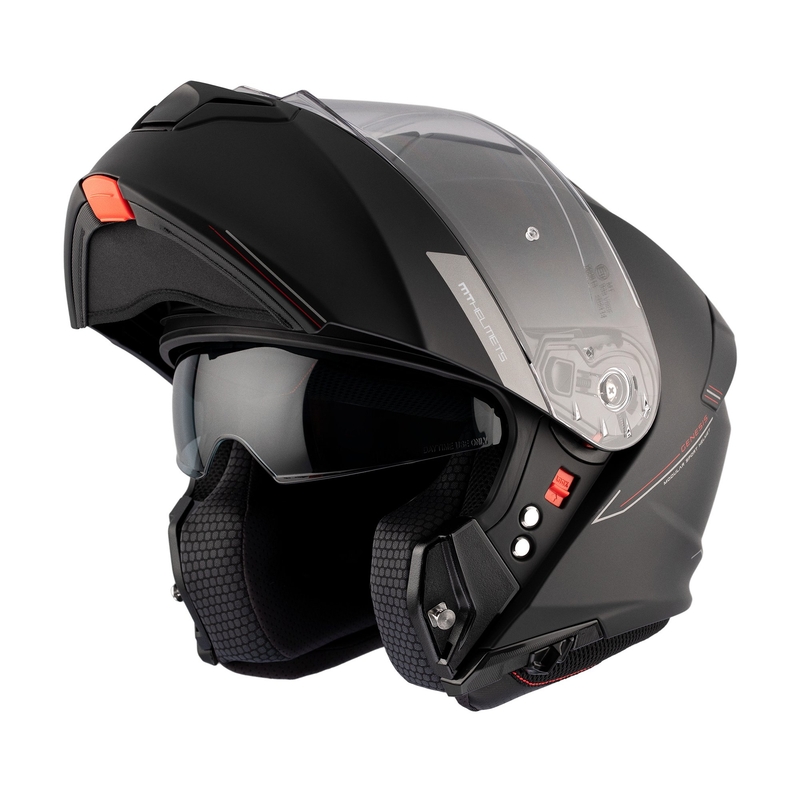 Klappbarer Motorradhelm MT Genesis SV Solid A1 schwarz matt