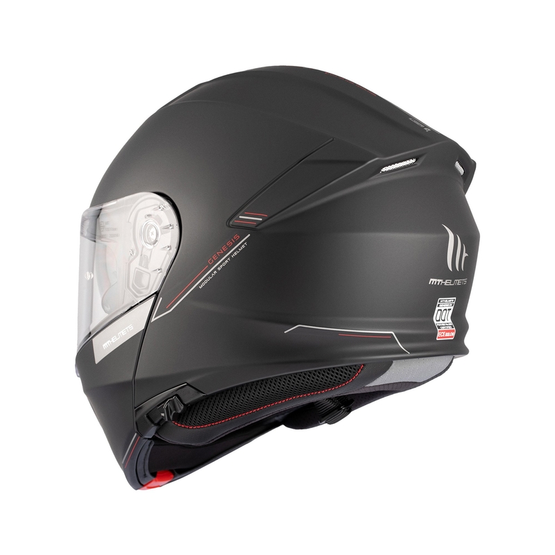 Klappbarer Motorradhelm MT Genesis SV Solid A1 schwarz matt