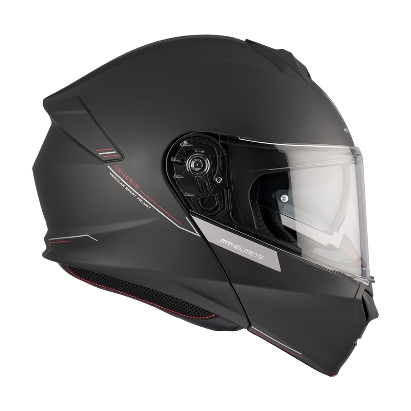 Klappbarer Motorradhelm MT Genesis SV Solid A1 schwarz matt