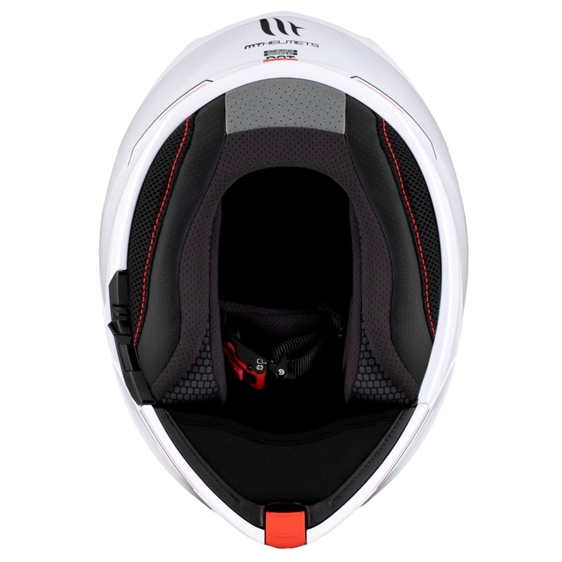Klappbarer Motorradhelm MT Genesis SV Solid A0 weiß glänzend