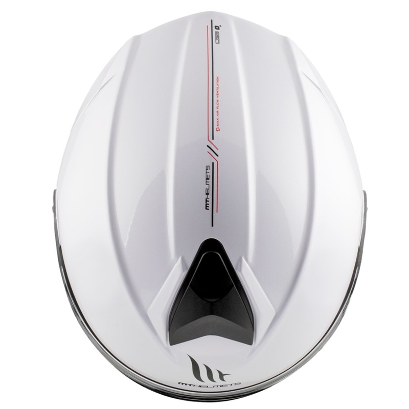 Klappbarer Motorradhelm MT Genesis SV Solid A0 weiß glänzend