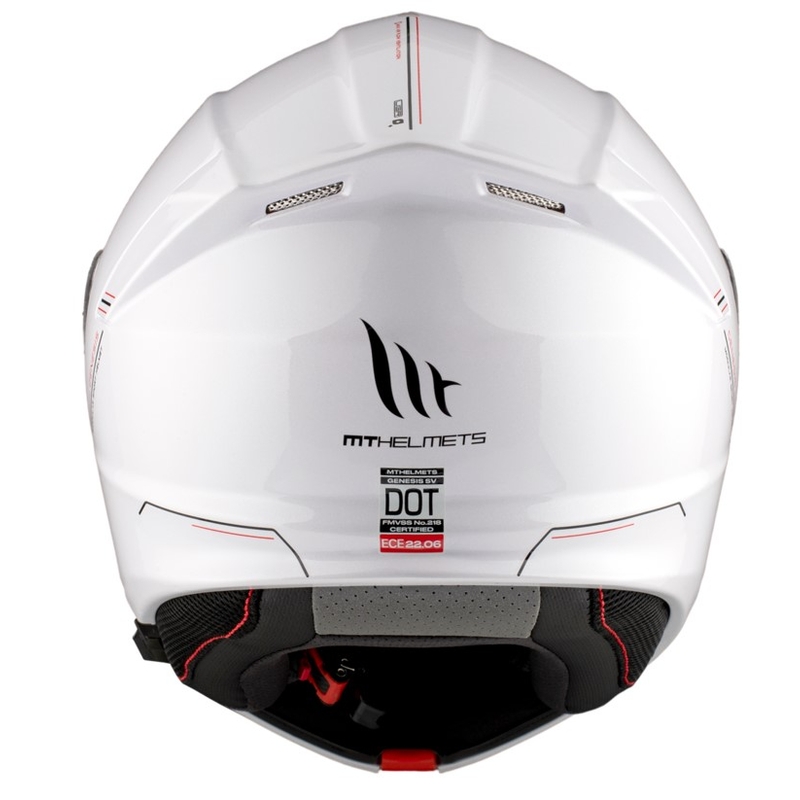 Klappbarer Motorradhelm MT Genesis SV Solid A0 weiß glänzend