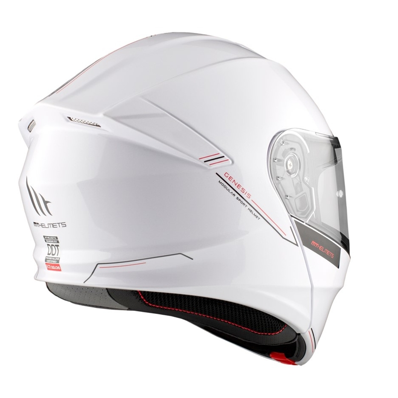 Klappbarer Motorradhelm MT Genesis SV Solid A0 weiß glänzend