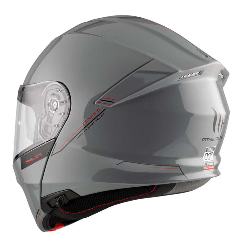 Klappbarer Motorradhelm MT Genesis SV Solid A12 glänzend grau