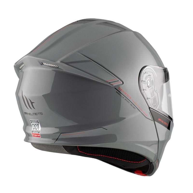 Klappbarer Motorradhelm MT Genesis SV Solid A12 glänzend grau