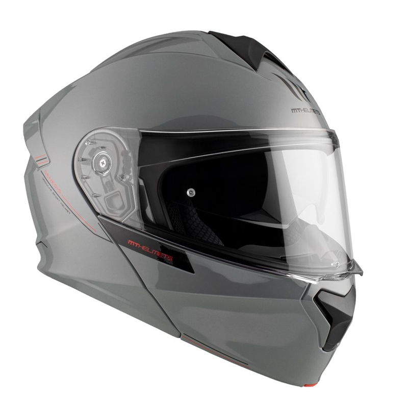 Klappbarer Motorradhelm MT Genesis SV Solid A12 glänzend grau