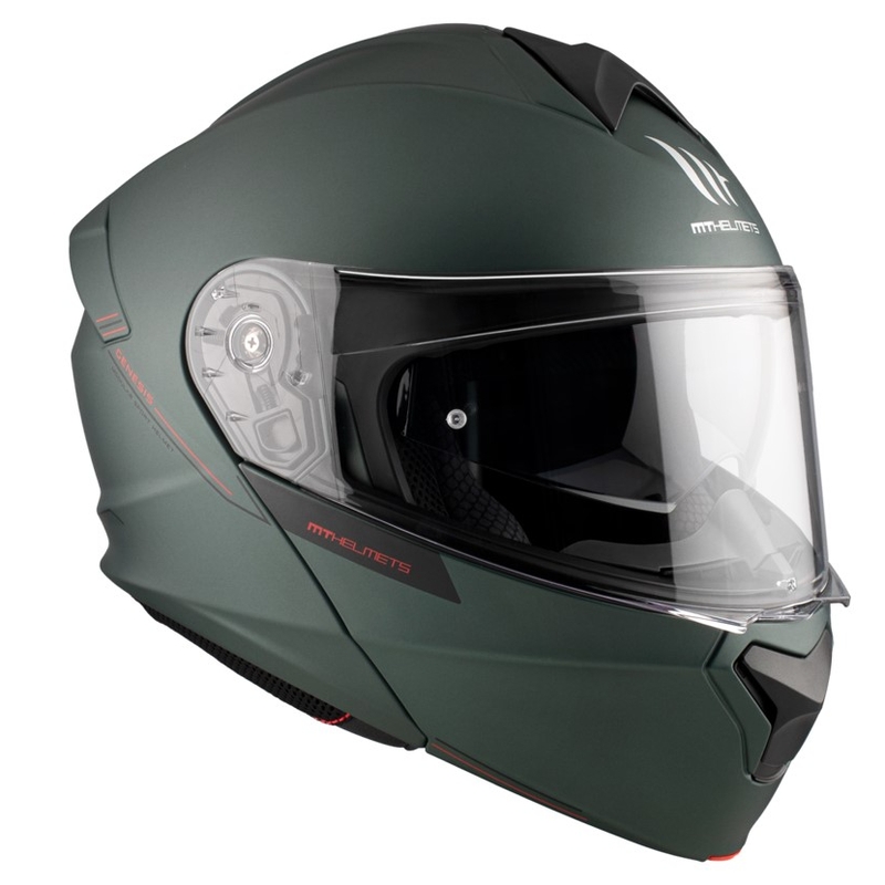 Klappbarer Motorradhelm MT Genesis SV Solid A6 grün matt