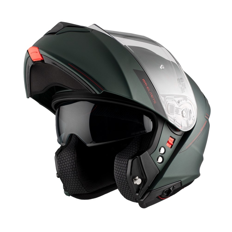 Klappbarer Motorradhelm MT Genesis SV Solid A6 grün matt