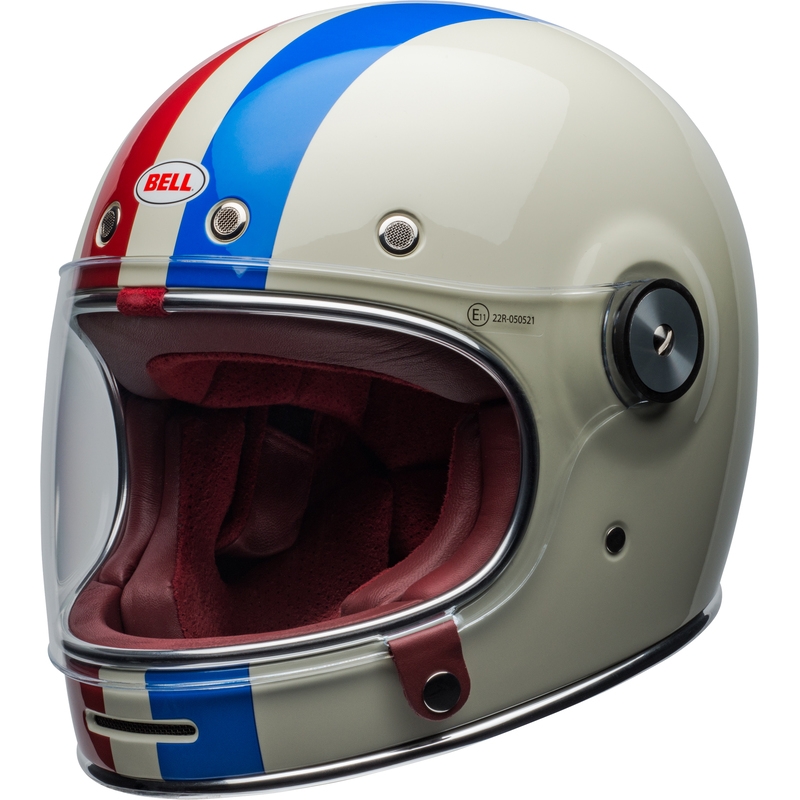 Integral Motorradhelm Bell Bullit DLX Command Vintage weiß-rot-blau