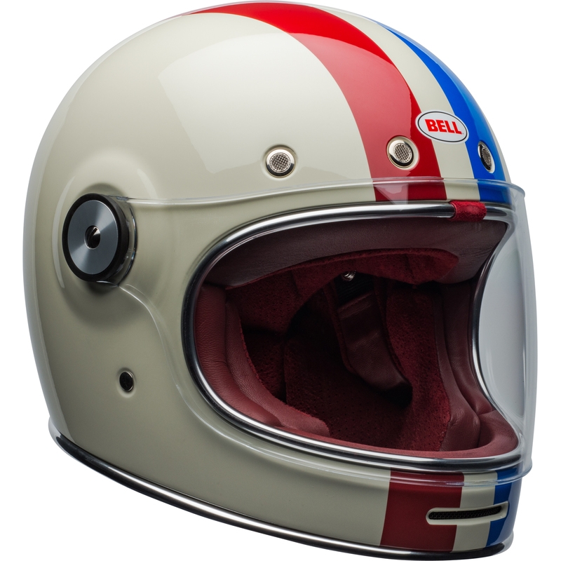 Integral Motorradhelm Bell Bullit DLX Command Vintage weiß-rot-blau