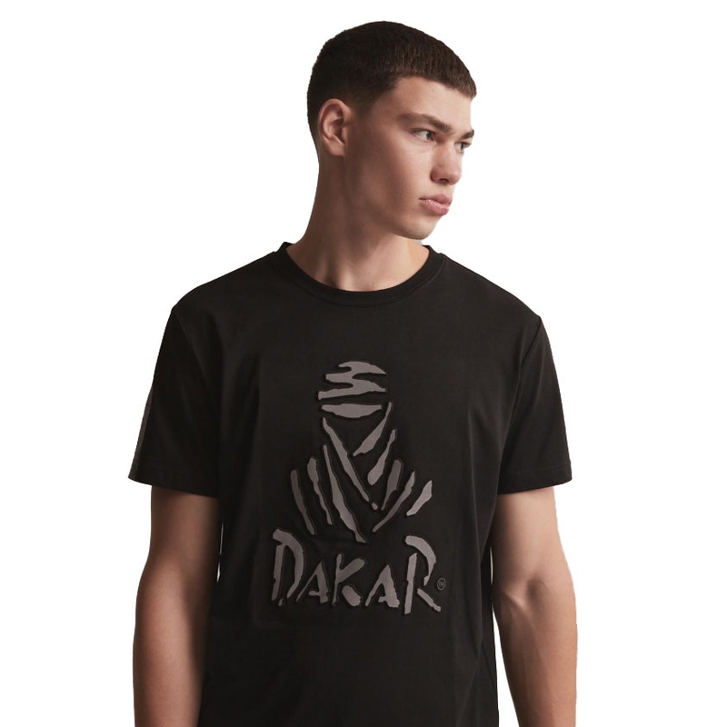 T-shirt DAKAR DKR Embo schwarz Ausverkauf