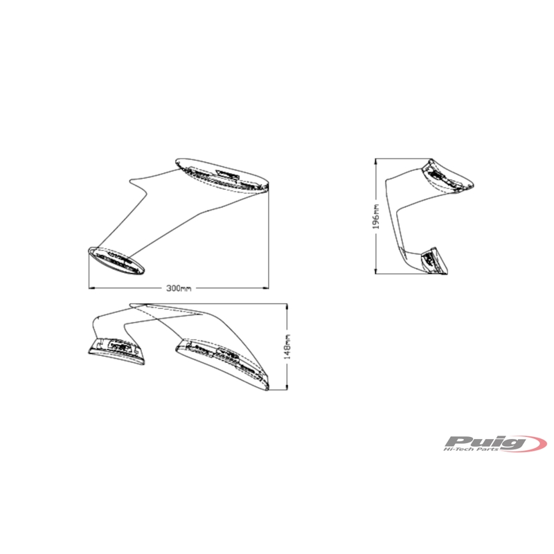 Seiten Spoiler PUIG DOWNFORCE getönt
