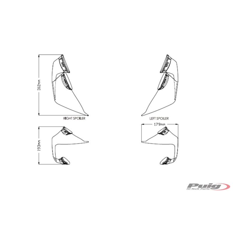 Frontal spoilers PUIG GP getönt