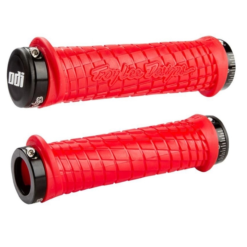 Griffe ODI TROY LEE DESIGNS SIGNATURE ATV LOCK-ON rot und schwarz