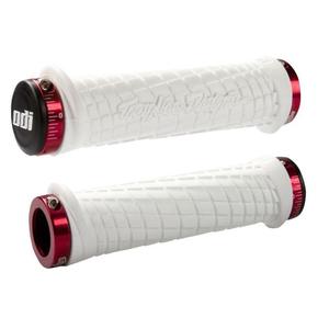 Griffe ODI TROY LEE DESIGNS SIGNATURE ATV LOCK-ON weiß-rot