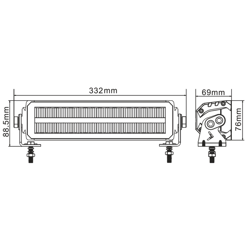 LED-Lichtrampe SHARK LED-Lichtleiste EU HOMOLOGATED OSRAM 12", 60W