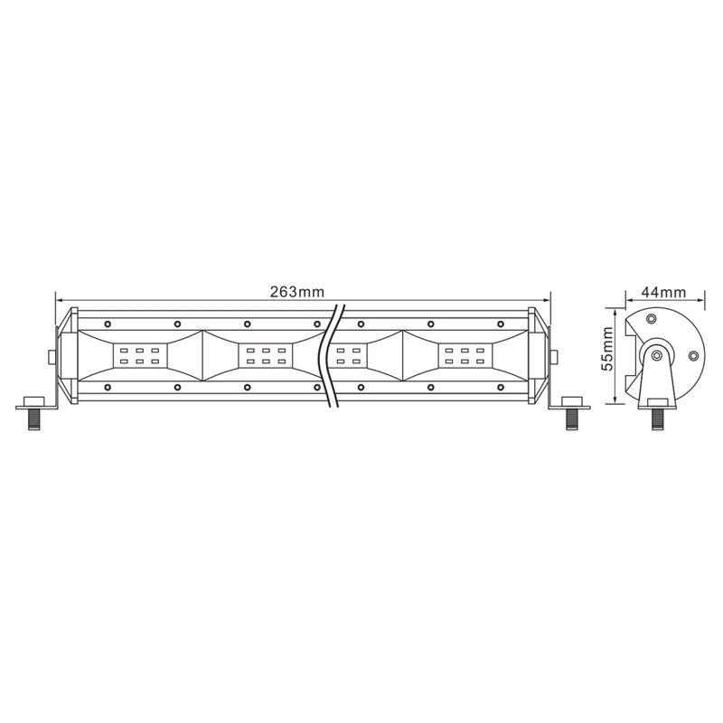 LED-Lichtrampe SHARK LED-LICHTBAR 10,5" 24W 2400LM