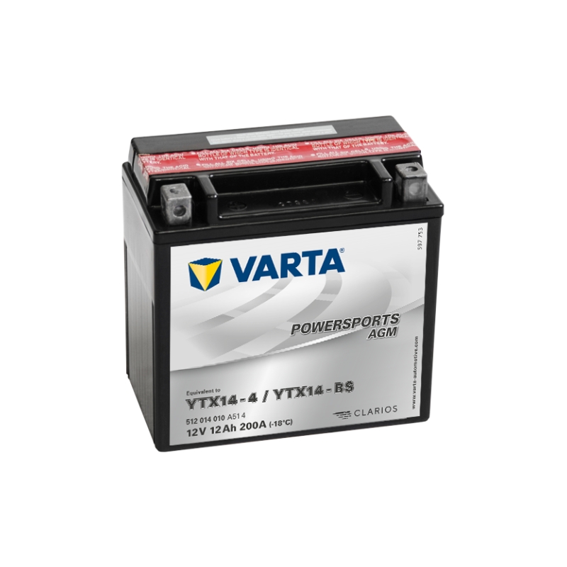 VARTA YTX14-4/YTX14-BS 12V/12Ah wartungsfreie Batterie