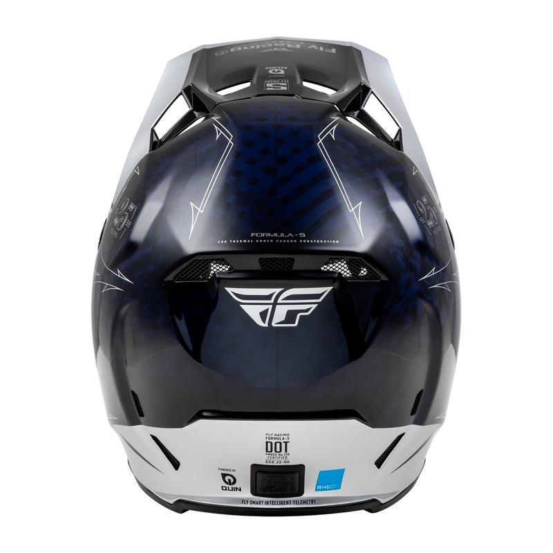 Motocross-Helm FLY Racing Formula S Carbon blau-silber