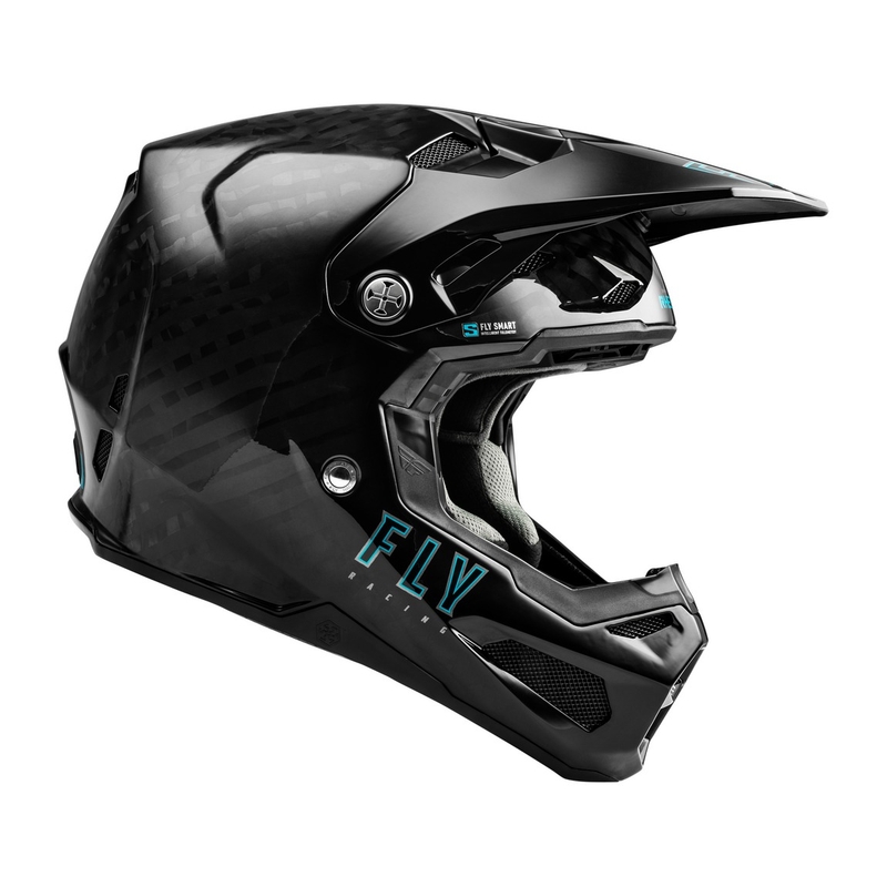 Motocross-Helm FLY Racing Formula S Carbon Schwarz