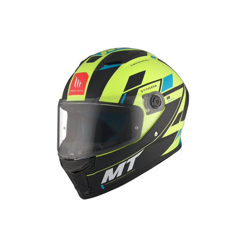 MT Stinger 2 Solid Zivze fluo grün-schwarz-blau matt Integral Motorradhelm