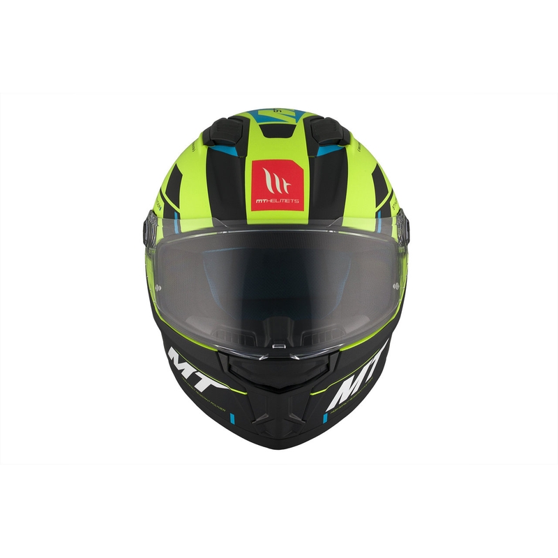 MT Stinger 2 Solid Zivze fluo grün-schwarz-blau matt Integral Motorradhelm