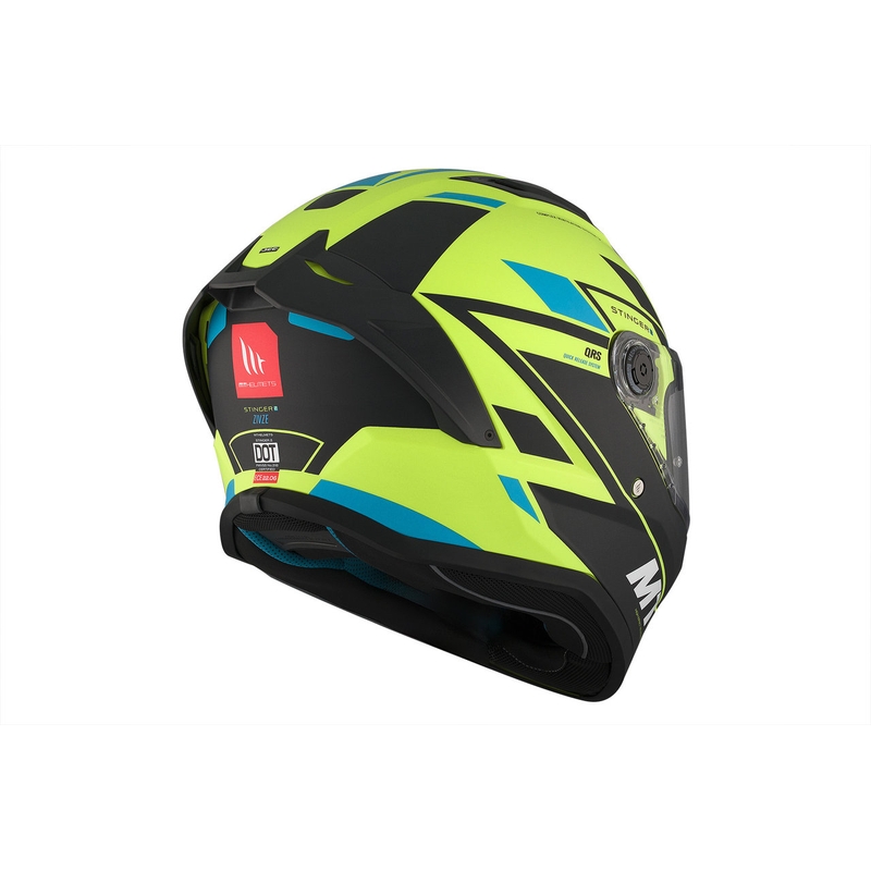 MT Stinger 2 Solid Zivze fluo grün-schwarz-blau matt Integral Motorradhelm