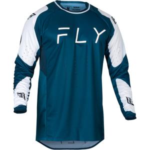 Motocross Trikot FLY Racing Evolution DST 2024 blau und weiß Ausverkauf