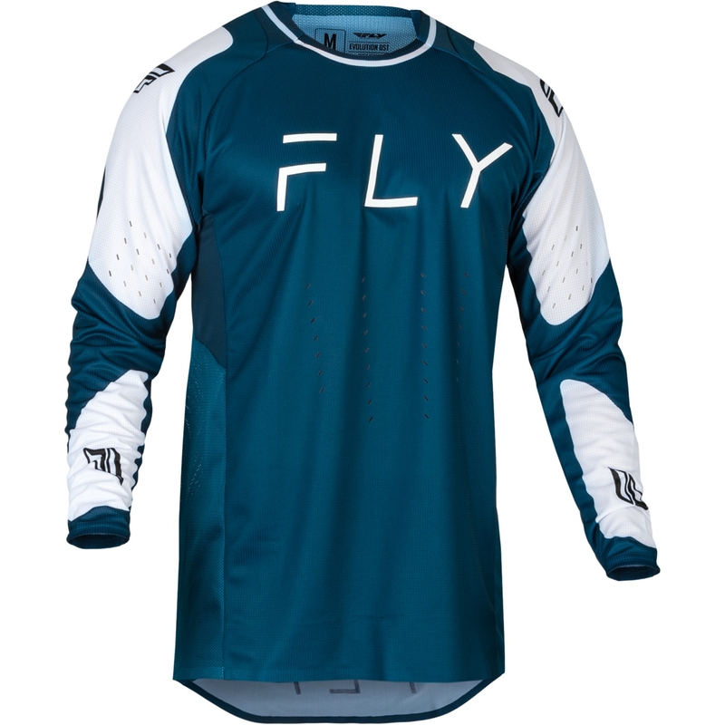 FLY Racing Evolution DST Motocross Trikot blau-weiß Abverkauf Ausverkauf