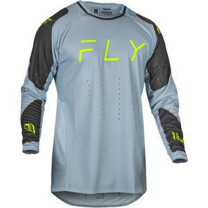 Motocross Trikot FLY Racing Evolution DST 2024 grau-schwarz-fluo grün Ausverkauf