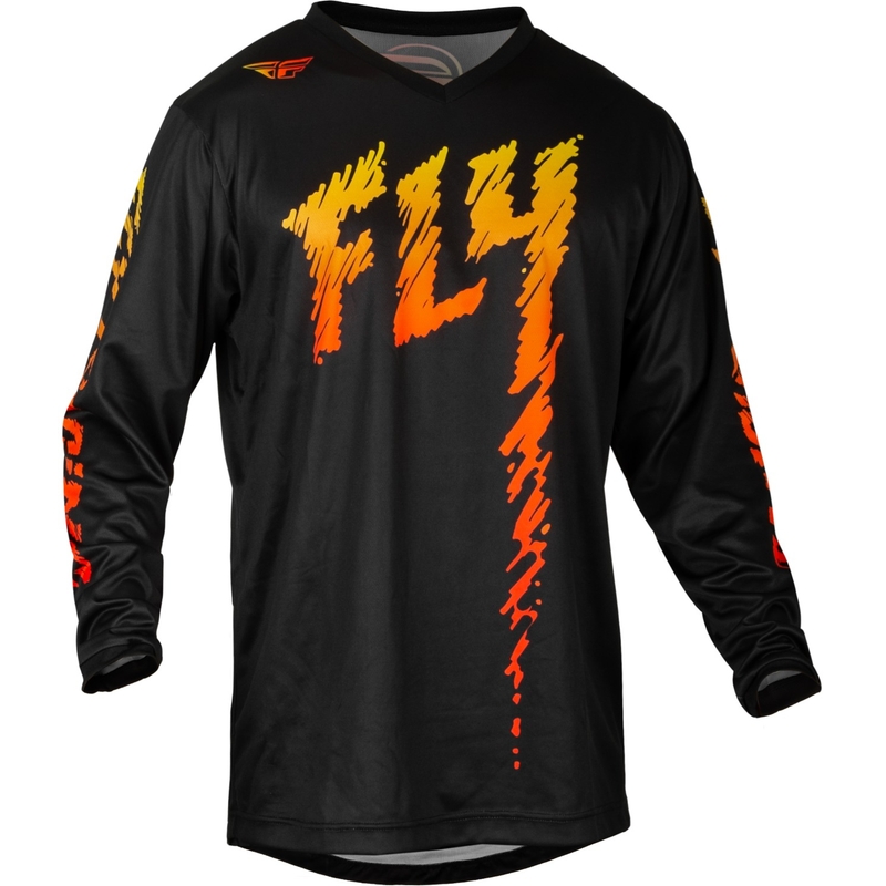 Kinder Motocross Trikot FLY Racing F-16 2024 schwarz-gelb-orange