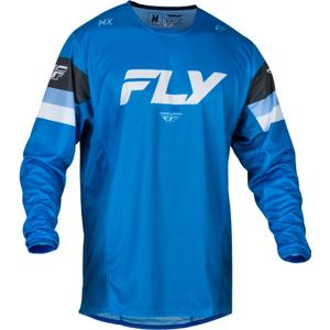 Motocross Trikot FLY Racing Kinetic Prix 2024 blau-grau-weiß