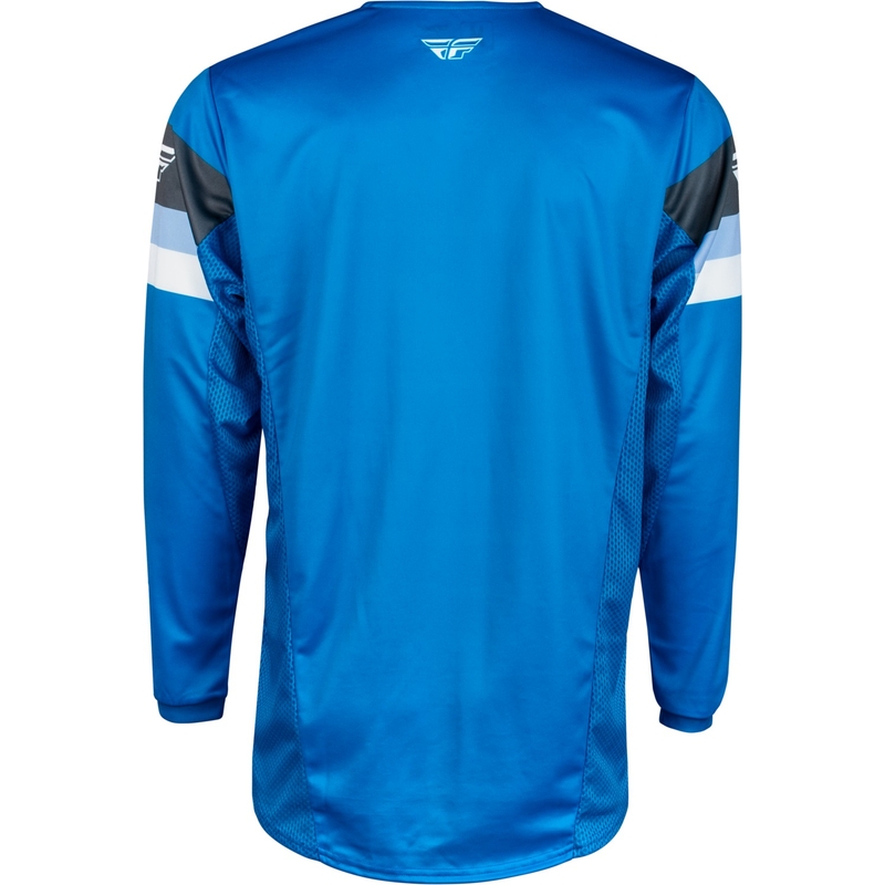 FLY Racing Kinetic Prix Motocross Trikot blau-grau-weiß Abverkauf Ausverkauf