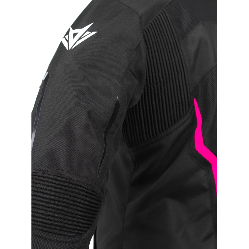 RSA Bolt Motorradjacke für Frauen in Schwarz, Weiß und Rosa - II. jakost