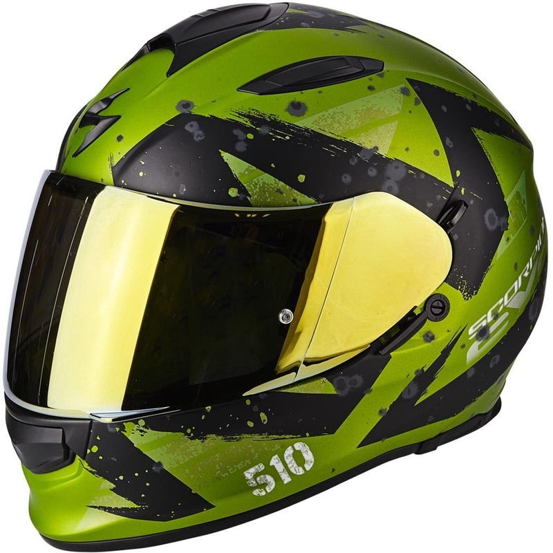 Integral Motorradhelm Scorpion EXO-510 Air Marcus schwarz matt-grün Ausverkauf