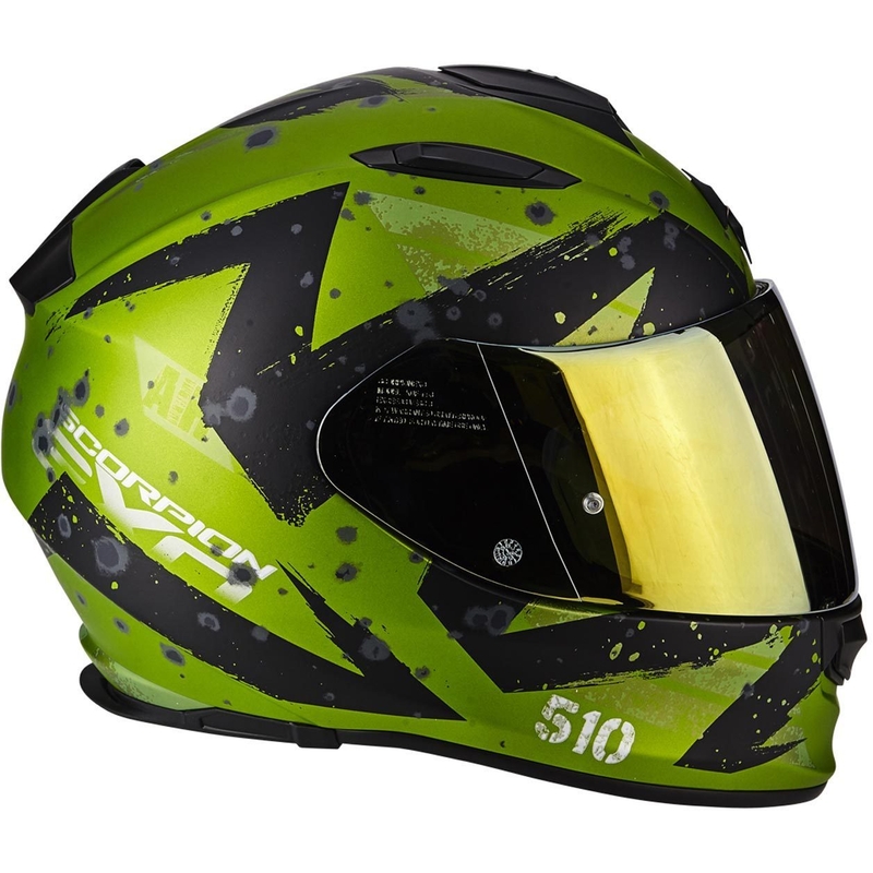 Integral Motorradhelm Scorpion EXO-510 Air Marcus schwarz matt-grün Ausverkauf