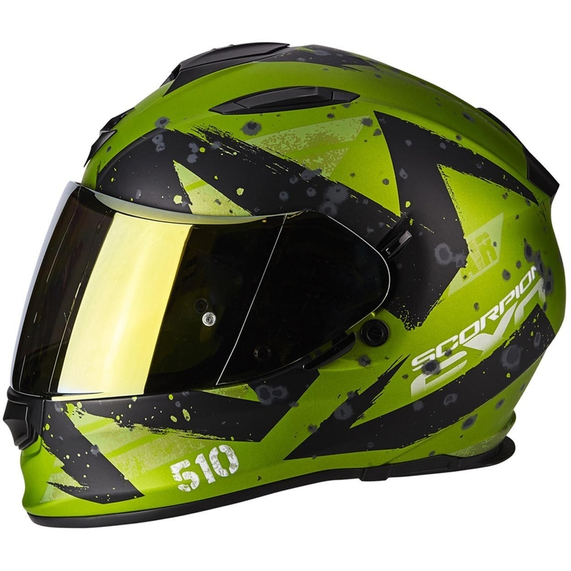 Integral Motorradhelm Scorpion EXO-510 Air Marcus schwarz matt-grün Ausverkauf