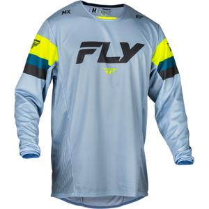 Motocross Trikot FLY Racing Kinetic Prix 2024 grau-fluo gelb Ausverkauf