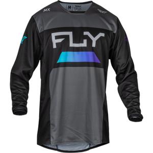 Motocross Trikot FLY Racing Kinetic Reload 2024 grau-schwarz-blau